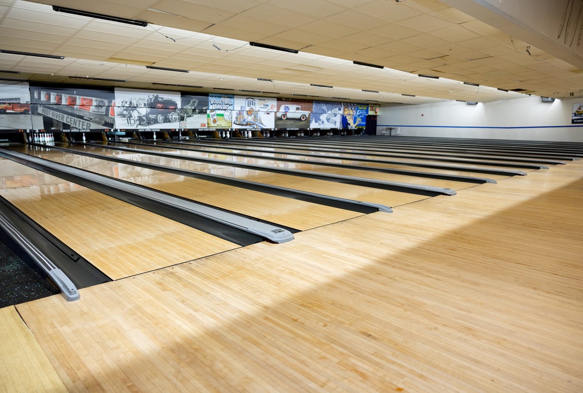Bowling lanes at Root River Center