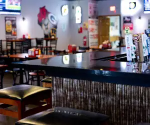 View of the draft beers at Swagger Sports Bar.