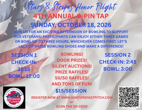 Stars & Stripes Honor Flight 9 Pin Tap Fundraiser 