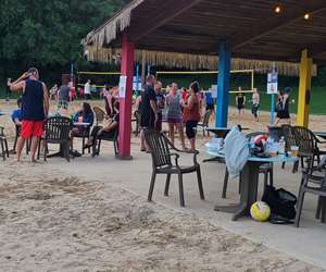 Guests enjoying volleyball league